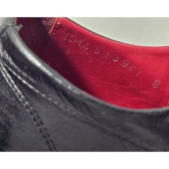 KENNETH COLE Collection Leather Oxfords Dress Shoes Sz 8 Men\'s Black Italy Made main image 4